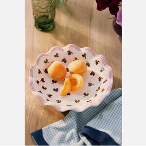 NEW Anthropologie Georgie Stoneware Bowl Pink